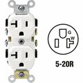 Leviton 20A White Shallow Commercial Grade 5-20R Duplex Outlet S02-0BR20-0WS